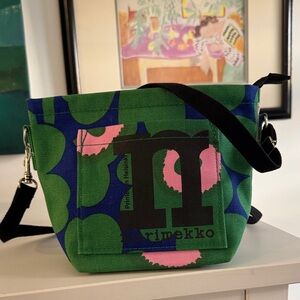 Marimekko Mono City Pink Green Compact Tote Bag Pulloposti Design